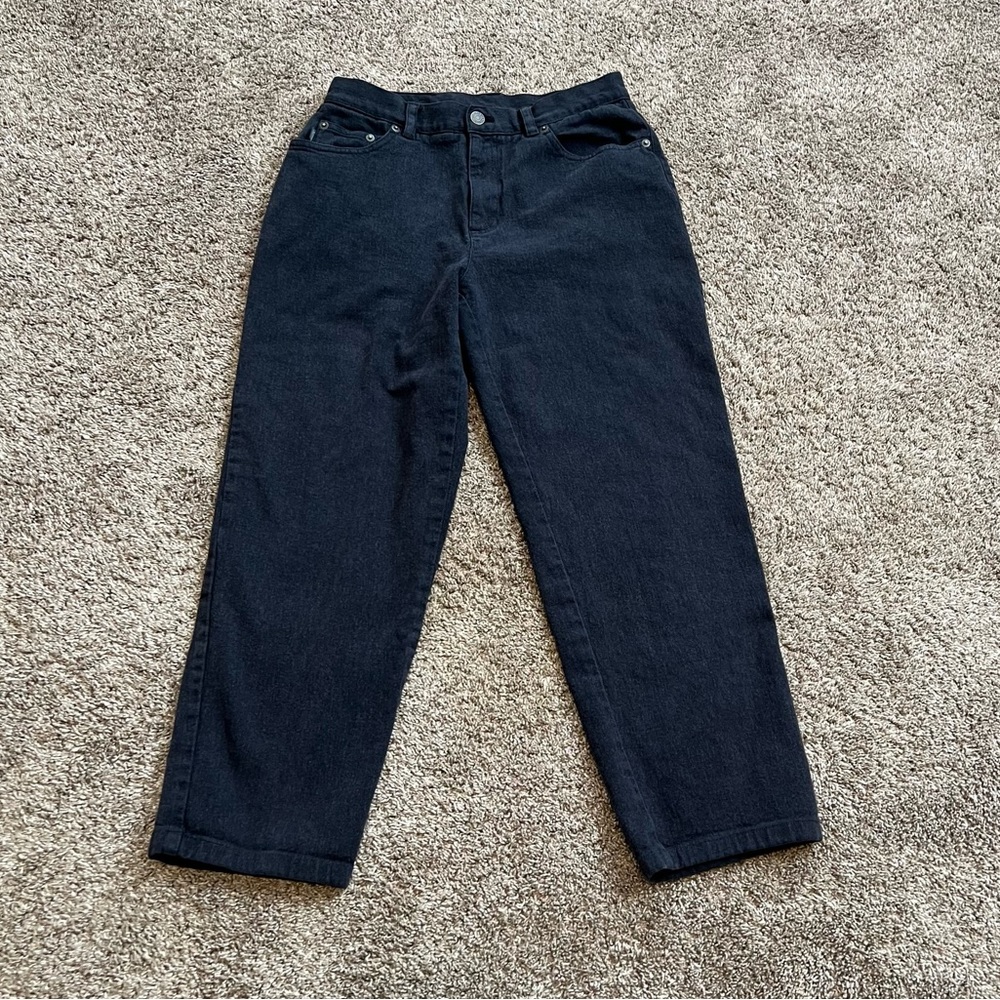 Lauren Jeans Co. VTG Black Jeans Petite Straight Leg High Rise 8P Goth Grunge